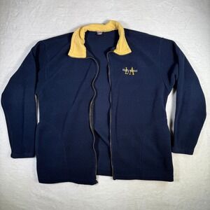 Andy's Hollywood LA Logo Fleece Full Zip USA Made Mens Size L Missing Zipper